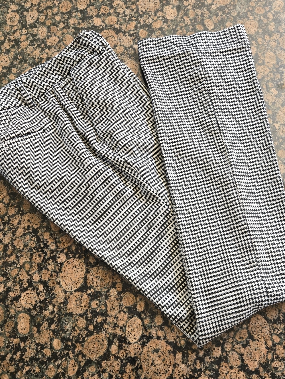 Tailored Black and White Houndstooth Womens Slacks Size 0L